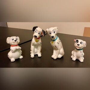Vintage Disney 101 Dalmatians Plastic Figurine Set of 4 Squeaky Toys